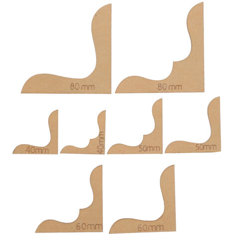 8Pcs Gabarit de Décoration pour Portefeuille en Cuir avec Motif Fleuri en Acrylique - DIY Artisanat
