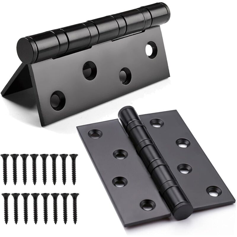 Gotrays - 8Pcs Heavy Duty Door Hinges, Exterior Stainless Steel Hinges, Wooden Door Hinges Stainless Steel Hinges Home Connectors for Home Furniture
