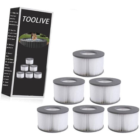 TOOLIVE 8pcs Hot Tub Filters for MSpa Inflatable Pools, Enhanced Version Filter Cartridge Pump Fit for MSPA all Current Hot Tubs