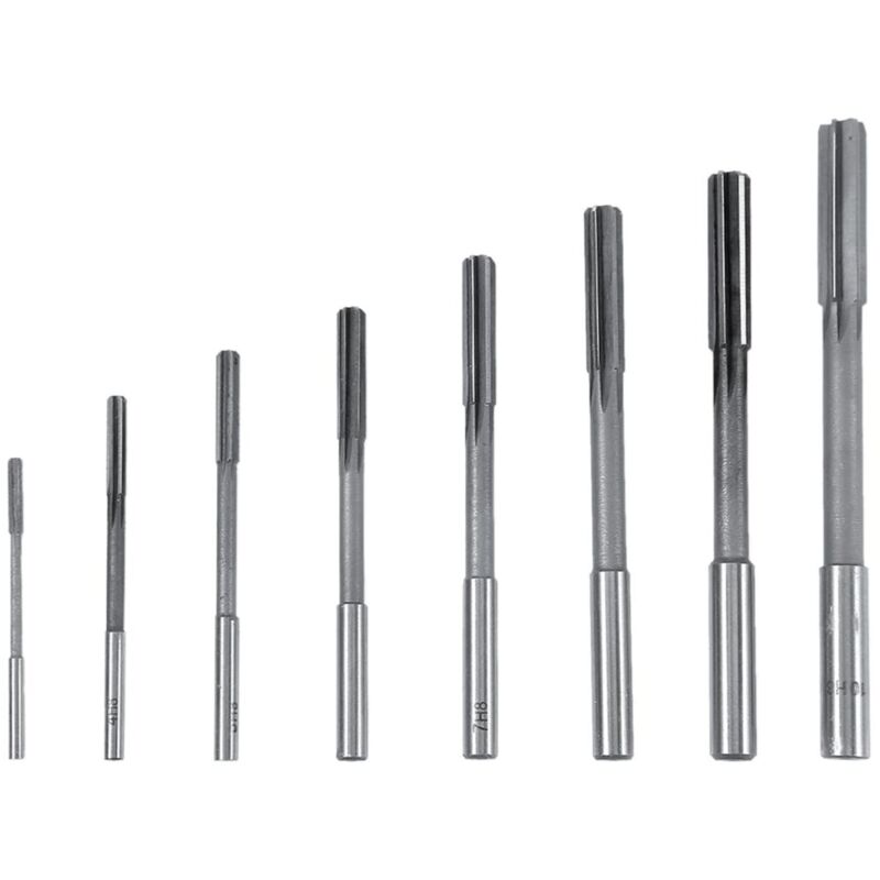 Tonysa - 8pcs hss alésoirs de serrage main dia outil de coupe fraise ensemble de 3/4/5/6/7/8/9 / 10mm tige droite