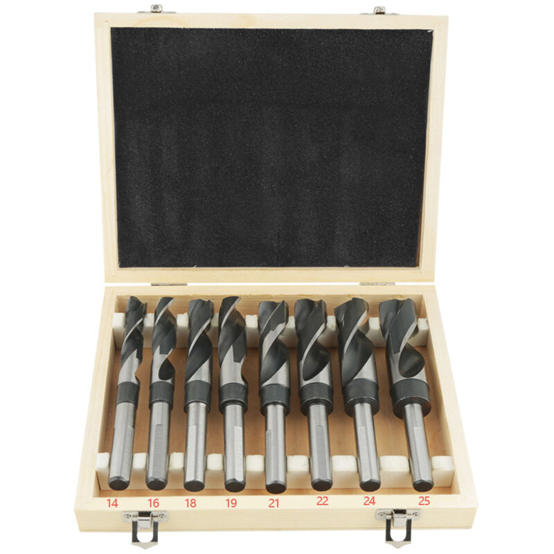 Image of 8pcs HSS Twist Bohrer Bit Set Large Wärme behandelte Industrie