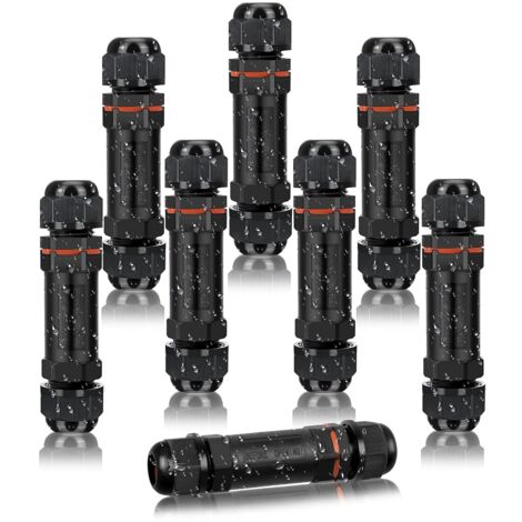 8Pcs IP68 Waterproof Junction Box Outdoor Electrical Cable Connector 3 Way Junction Box Waterproof Connector Junction Box for Cable Ø 5 to 13mm
