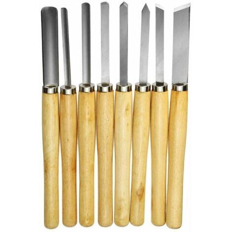 8Pcs Kit De Outil De Sculpture Sur Bois Set Ciseau à Bois
