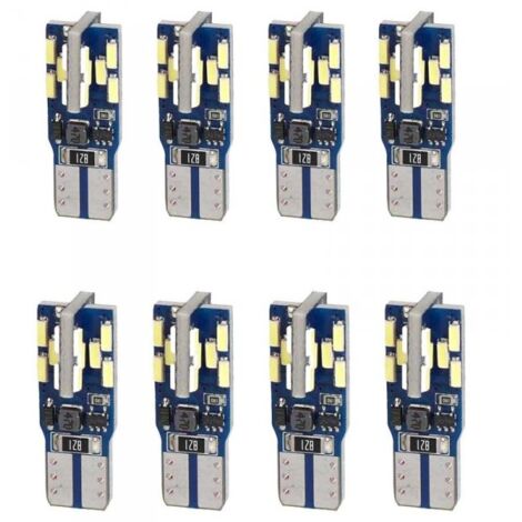 8pcs Lampada Led T10 W5W 194 168 24 SMD 4014 Luce Auto Camion 12V 24V Canbus 1.5W 100lm 25mm Bianco Freddo 6500K