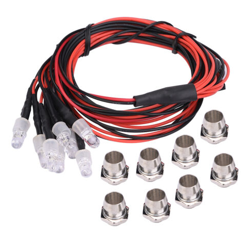 8PCS LED 5mm pour Voiture RC Drift - Éclairage Accessoire Modélisme
