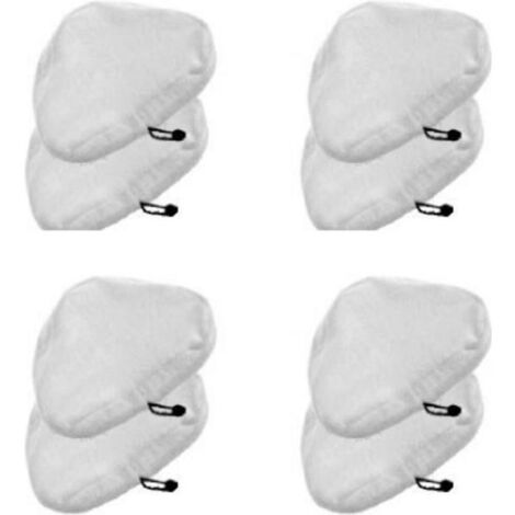 8pcs Lingettes Microfibres pour Balai Vapeur H2O MOP Serpillères de Rechange pour Nettoyeur Vapeur Triangulaire Pads de Nettoyage