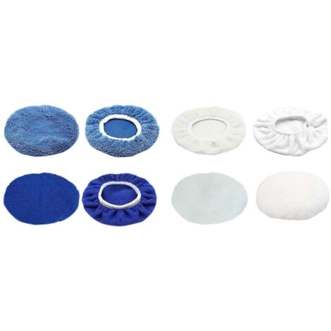 8pcs lot de bonnets de polissage pour voiture en microfibre, laine et polaire corail, adaptés aux disques de 6 pouces, pour lustrage et finition parfaite.