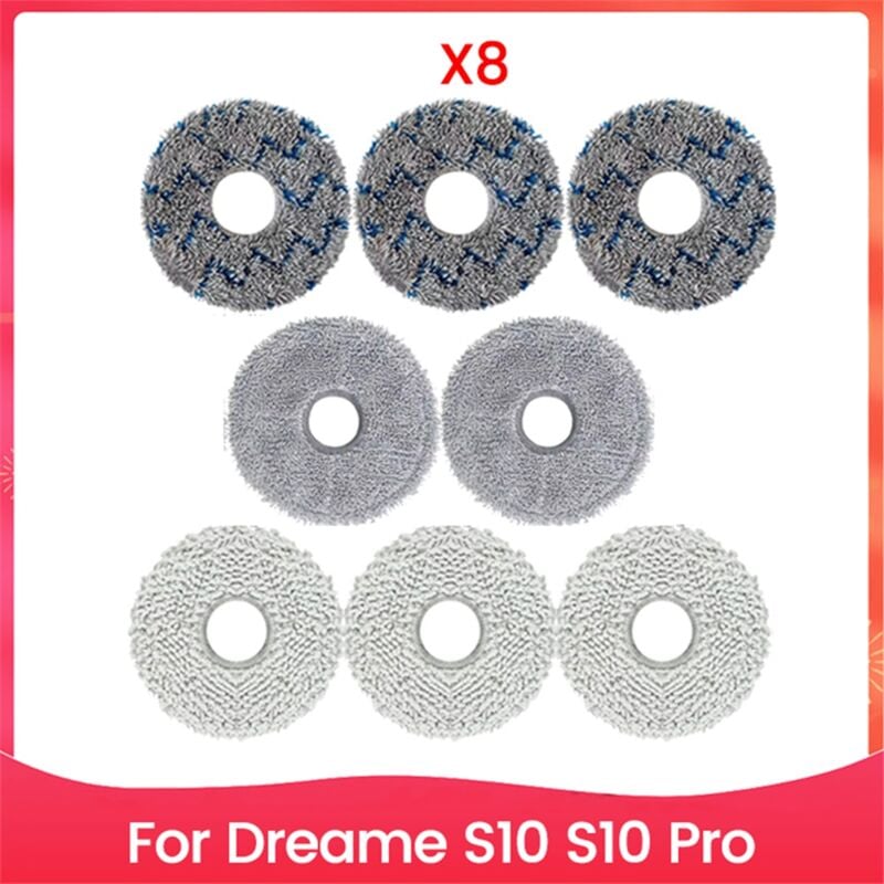 Image of 8PCS Mopp Pads Fit für S10 Pro Roboter Staubsauger Tuch Zubehör Ersatz Teile