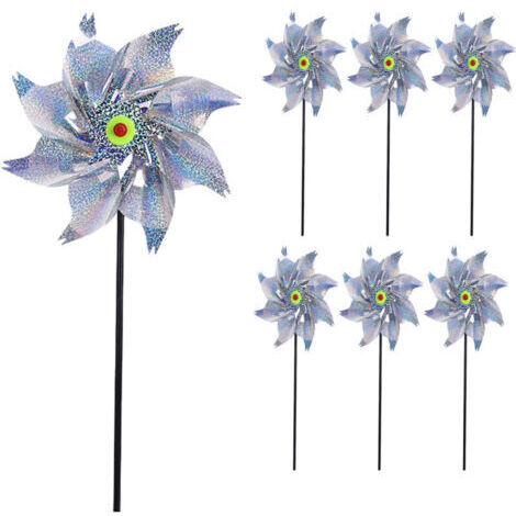 8PCS Moulin à Vent réfléchissant,Moulins à Vent Anti-Oiseaux,Anti-Oiseaux pour protéger Le Jardin,Répulsif Anti-Oiseaux réfléchissant,Dissuasion Anti-Oiseaux réfléchissant,Anti-Oiseaux réfléchissants