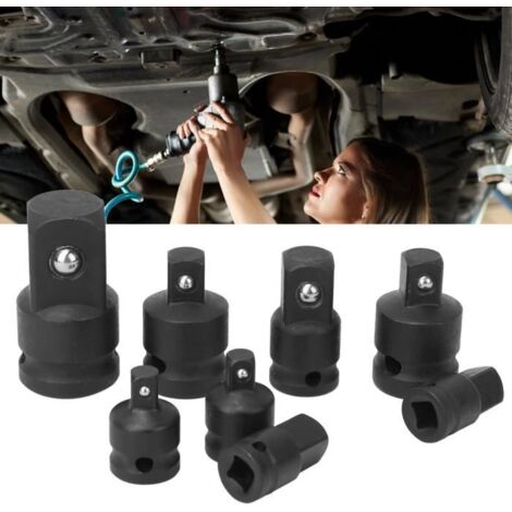 8Pcs Noir Adaptateur De Douille Réducteur Crv Ensemble De Convertisseur De Clé À Chocs-TIP