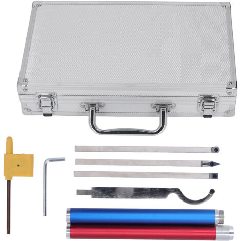 8pcs outils de tournage en bois avec des poignées d'alliage en aluminium barres d'outils clés clés en carbure