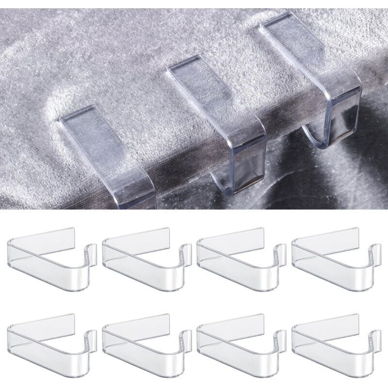 8pcs Pince à Nappe Plastique Transparente, Porte-Nappe Pour Table d'Épaisseur 1,7-3,5cm - Noël, Fête, Mariage d'Intérieur et d'Extérieur