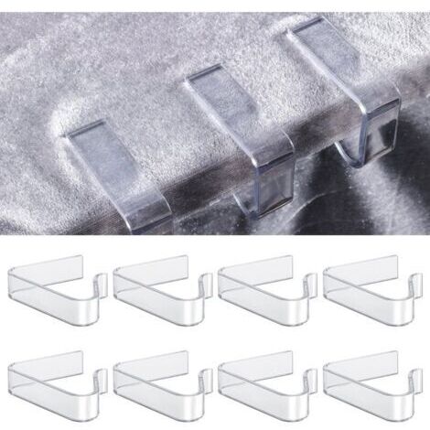 8pcs Pince à Nappe Plastique Transparente, Porte-Nappe Pour Table d'Épaisseur 1,7-3,5cm - Noël, Fête, Mariage d'Intérieur et d'Extérieur