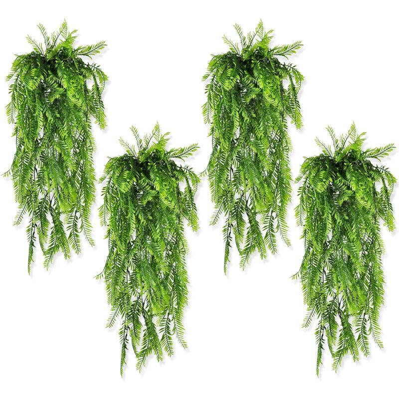 8Pcs Plante Artificielle Tombante Fougère Artificielle Plantes Artificielles Suspendues Fausse Plante Verte Tombante Suspendue Fougère Plante