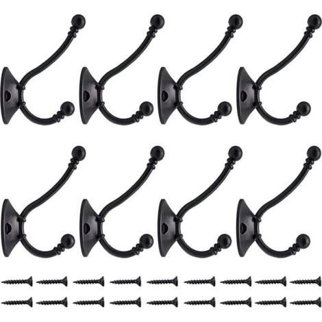 8Pcs Plus Gros Patère Porte Manteau Murale Vintage Métal De Porte Chapeau Rétro pour Porte-Manteau Salle de Bain Cuisine