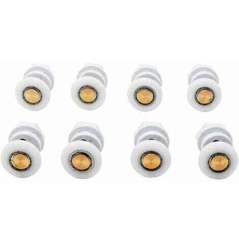 8PCS Roulettes de Douche Roue pour Porte de Douche Roulettes Coulissantes Rouleaux De Porte De Douche Laiton Cabine de Douche Porte a Roulette Roue de Porte Poulies Accessoire Matériel Outil