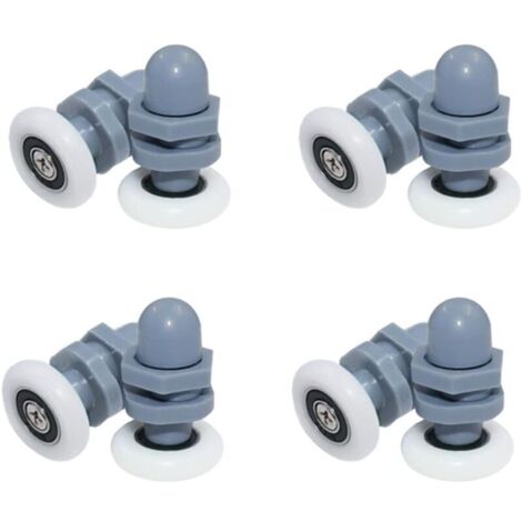 8pcs Roulettes De Porte De Douche, Pièce De Rechange De Roues De Coureurs Pour la Porte Coulissante En Verre De Salle De Bain, Remplacement De Roue De Rouleau De Porte De Douche Coulissante(20mm )