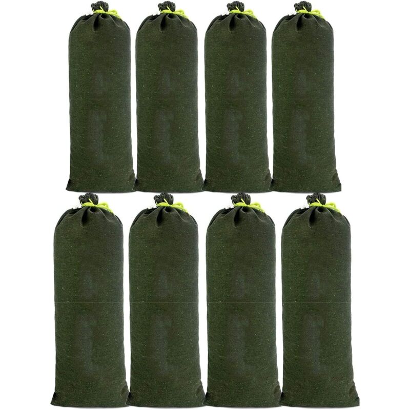 8pcs Sac a Sable en Toile Boudin Anti Inondation Contre Sable Inondation Les Modèles Améliorés ne se Fanent pas pour Drainage pour Garage Magasin
