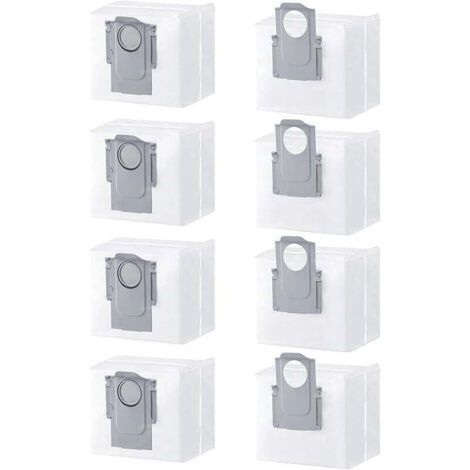 8pcs Sacs à Poussière Accessoires de Rechange pour Roborock S8/S8+/S8 Pro Ultra/S7 MaxV Ultra/S7 Pro Ultra/Q7+/Q7 Max/Q7 Max+/Q5+-Crezuo
