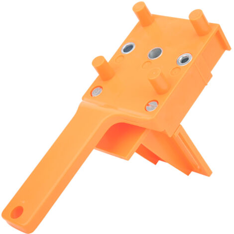 8Pcs/Set Gabarit de Perçage pour Assemblages Bois, Guide de Centrage et Perçage pour Menuiserie, Outil de Marquage (Orange)