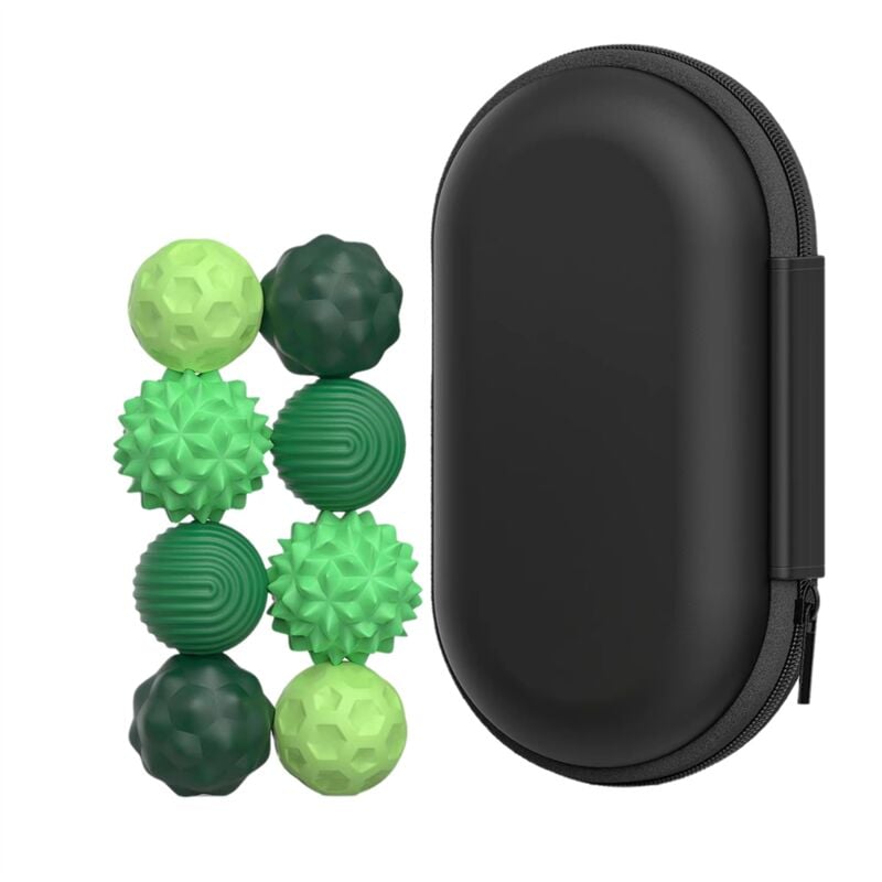 Image of 8PCS Silikon Magnetische Sensorischen Ball Zappeln Spielzeug Sorgen Grün