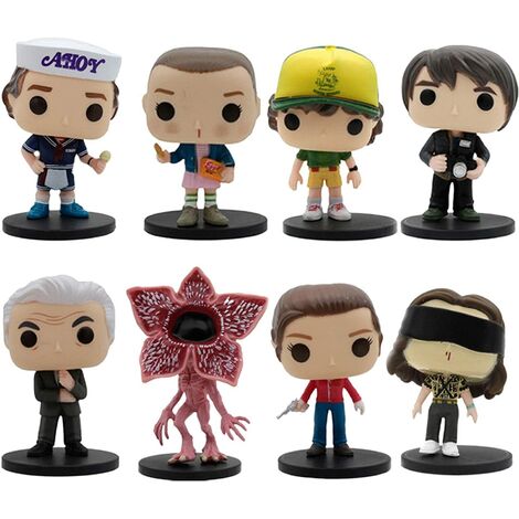 8PCS Strangers Thing Figurine,Figurine Pop Strangers Thing,Cadeaux de Marchandises de la Saison 4 de Strangers Things Pop Vinyl Strangers Thing Pop Bobblehead Collection Modèle Jouets