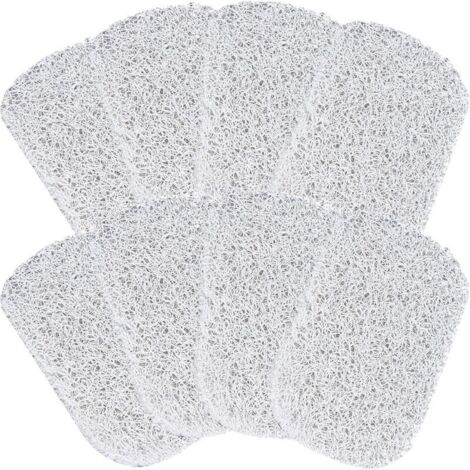 8Pcs Tampon économis de Savon Blanc,Tampon Porte-Savon pour Douche,Porte-Savon Auto-drainant,Coussinets de Levage pour Savon pour la Douche,la Cuisine, la Salle de Bain