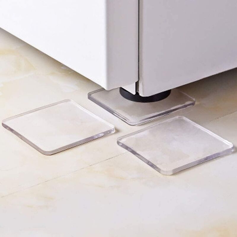 8PCS (Transparent) Patins Universels Anti-Vibrations,Tapis Anti Vibration Machine a Laver,Tapis Machine à Laver Anti Vibration,Tapis Antidérapants en