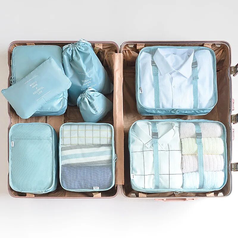Image of ZVD - 8pcs Travel Organizer Storage Bag Storage Bag Luggage Packing Set Portable Storage Box