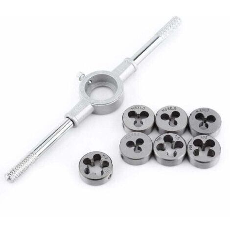 8PCS Vis - 8PCS Vis Die & Clé Clé Filetage Externe Traitement Taraudage Kit D'outils À Main