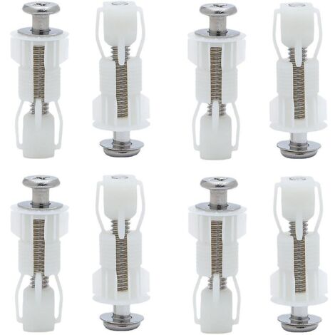 8pcs Vis D'expansion Pour Couvercle De Toilette Fixation Abattant Wc Vis Pour Lunette Toilette Ensemble De Fixation Pices De Rechange Pour Couverc