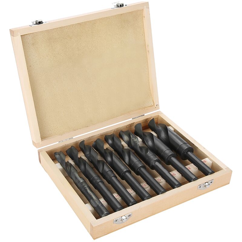 Ineasicer - 8Pcs/Lot 14-25mm Forets en acier au carbone à haute vitesse Forets à queue réduite hss Forets hélicoïdaux hss