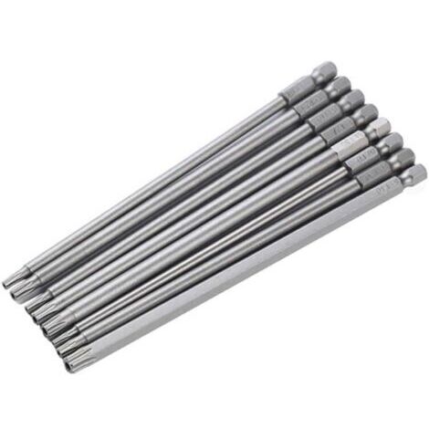 8pièces Jeu Embouts De Tournevis Étoile Embouts Coffret Outils Pour Réparation,100 mm de long