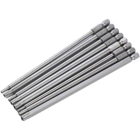 8pièces Jeu Embouts De Tournevis Étoile Embouts Coffret Outils Pour Réparation,100 mm de long