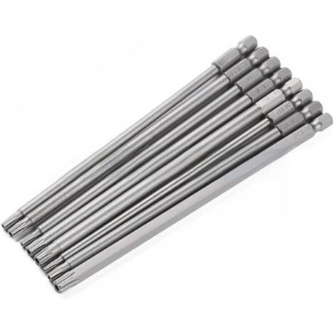 8pièces Jeu Embouts De Tournevis Étoile Embouts Coffret Outils Pour Réparation,150 mm de long