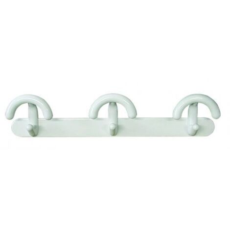 8PZ APPENDIABITO CON 1/2 POMOLO 3 posti (cm. 46,5x11,5 h) Bianco