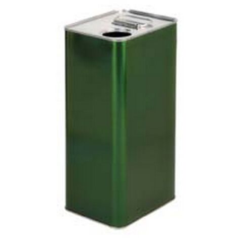 8PZ LATTINA PER OLIO RETTANGOLARE LT.5 - lt.5 - cm.15x12x31,5h. (bancale pz.256)