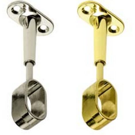 8PZ REGGITUBO CENTRALE REGOLABILE OVALE PER ARMADIO - mm.15x30, cromato