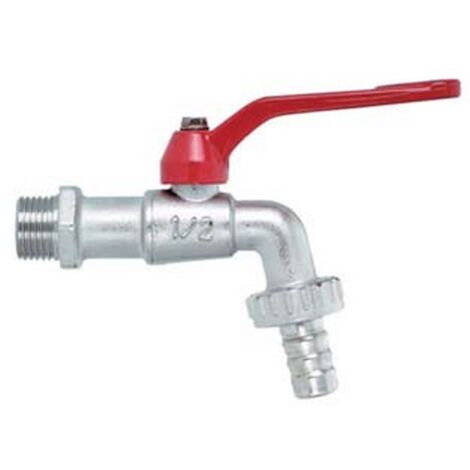 8PZ RUBINETTO A SFERA CON MANIGLIA A LEVA - M 1" con portagomma F 1"1/4