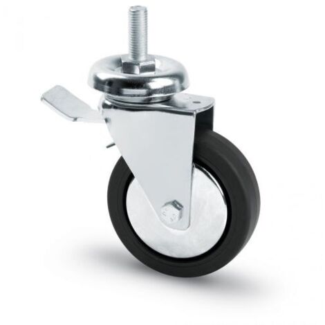8PZ RUOTA GIREVOLE PER MOBILI+FRENO art. 154 bis/b mm. 60-perno M10x30