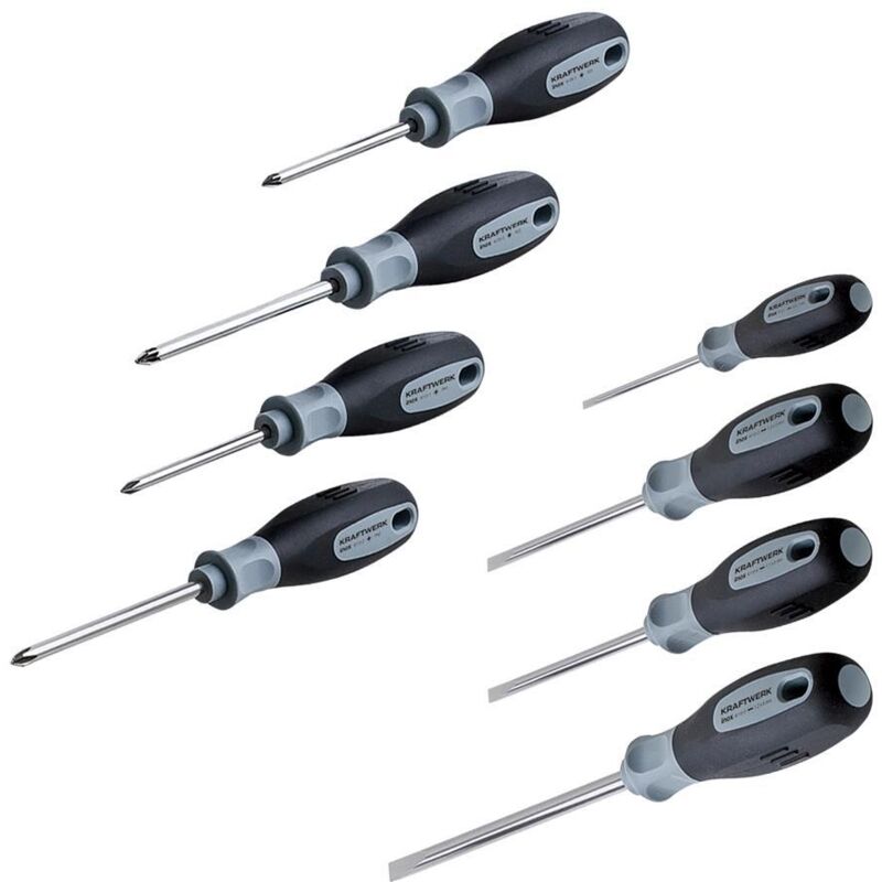 8pz - Set cacciaviti impugnatura bi-materiale - inox