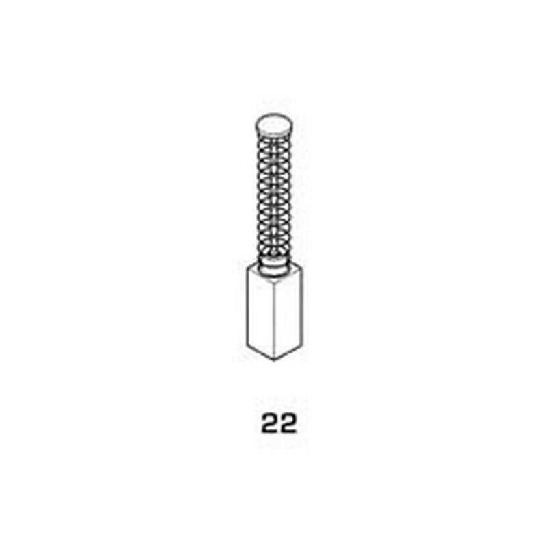 Image of 8PZ spazzole a carboncino per elettroutensili modello 22 - rupes 1711 MM.6X7X11/13H.