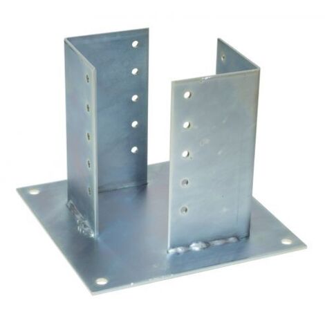 8PZ SUPPORTO PER TRAVI IN LEGNO mm.100x100 piano mm. 180x180