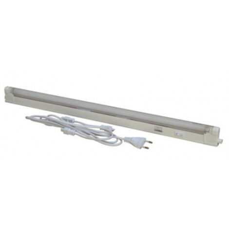 8w 45cm Led Neon Tube Complete With Ceiling Light T5 Cold White 6500k Cable 1m