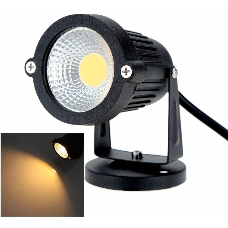 

8W 85-265V AC IP65 Foco de cesped LED de aluminio negro
