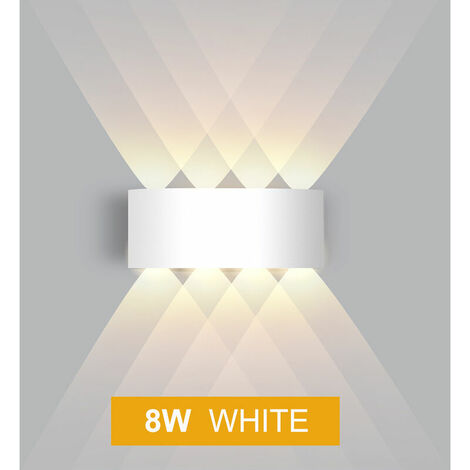 8W Applique avec Détecteur de Mouvement,Allumage et Extinction Automatiques Applique Blanc Chaud 3000K,Lampe Mural Capteur d'éclairage pour Extérieur/Intérieur IP65