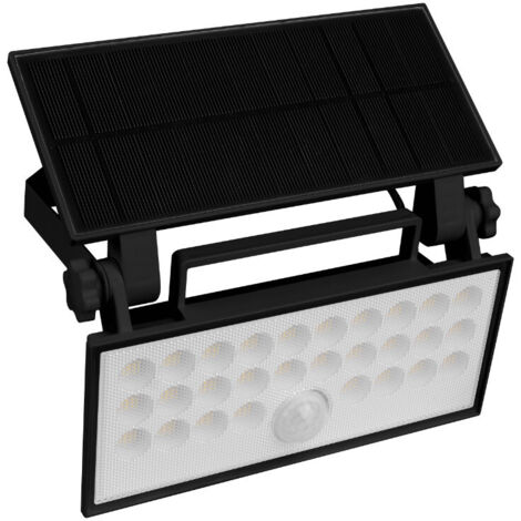 8W LED Solarlampe mit Bewegungsmelder, schwarz IP65 DPM