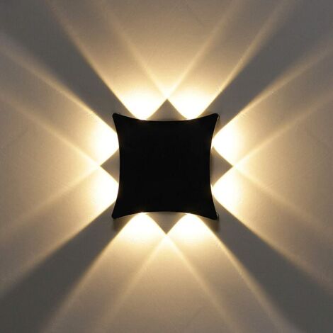 8W Moderne Applique Murale LED Lampe Murale Imperméable IP65 Aluminium Lampe de Mur LED Intérieur Extérieur pour Salle de Bains Salon Chambre à Coucher Couloir Escalier Entrée Porche - Lumière chaude 