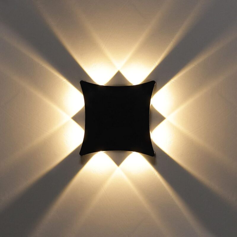 8W Moderne Applique Murale LED Lampe Murale Imperméable IP65 Aluminium Lampe de Mur LED Intérieur Extérieur pour Salle de Bains Salon Chambre à