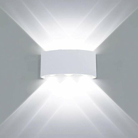 8W Up Down Wandleuchte für Schlafzimmer Korridor Wohnzimmer Warmes Licht Weiß - Weiß